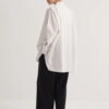 Ecru poplin oversized yoke shirt