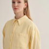 Butter yellow organic cotton essential shirt