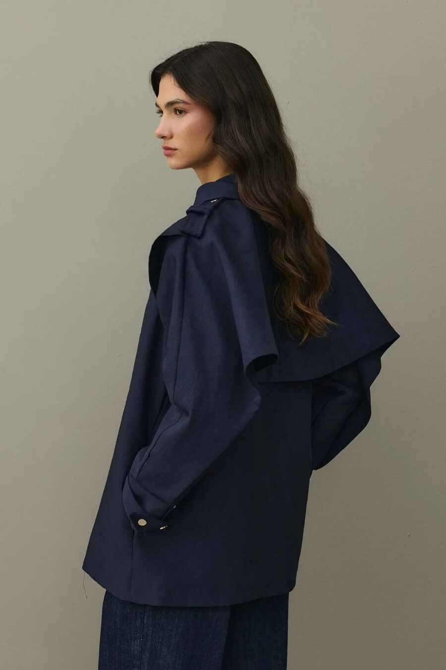 Navy epaulette detail jacket