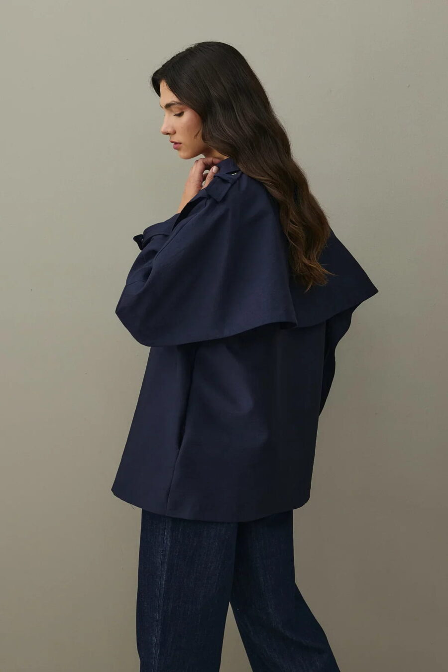 Navy epaulette detail jacket