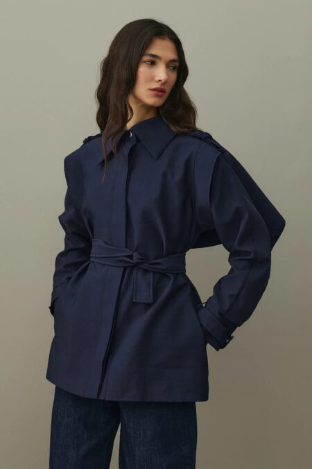 Navy epaulette detail jacket