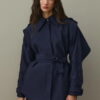 Navy epaulette detail jacket