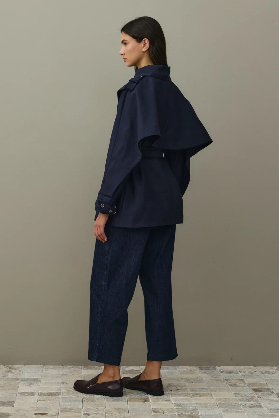 Navy epaulette detail jacket