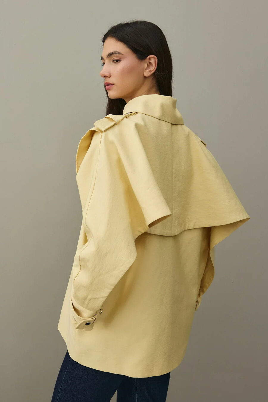 Yellow epaulette detail jacket