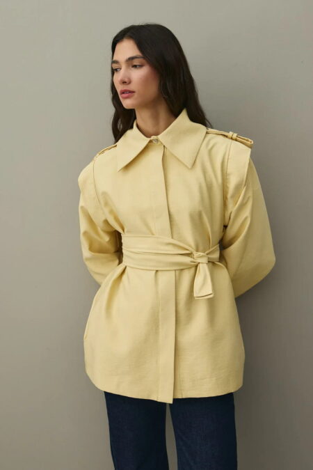 Yellow epaulette detail jacket