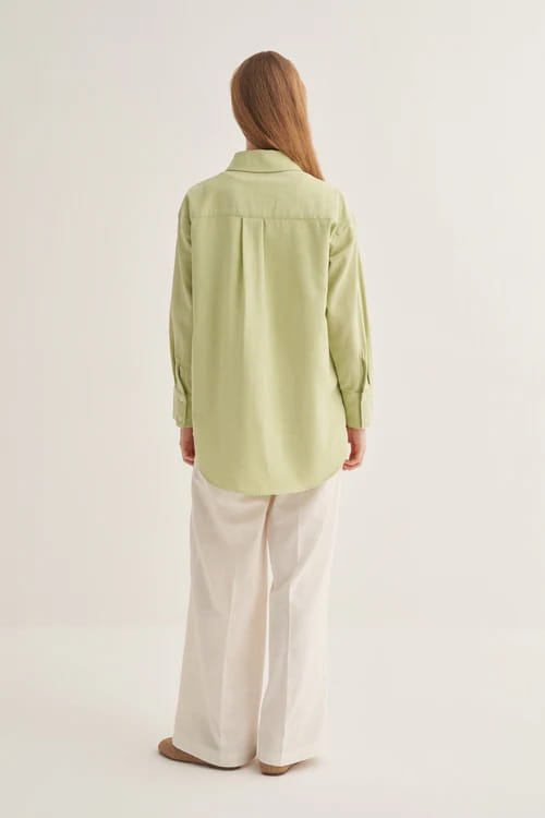 Light green organic cotton essential shirt