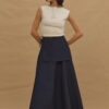 Navy detachable belt skirt