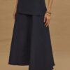 Navy detachable belt skirt