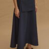 Navy detachable belt skirt