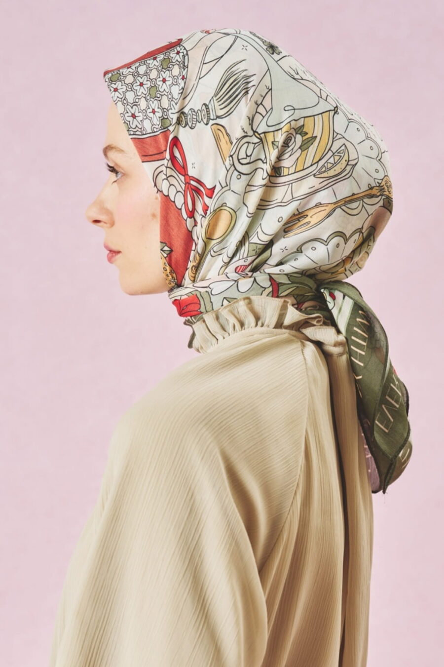 Forest floss viscose scarf