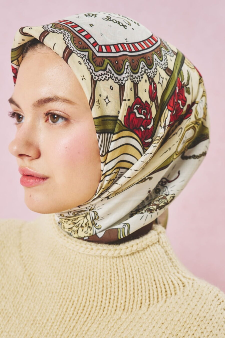 Forest beauty and the beast floss viscose scarf