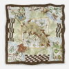 Vintage brown tales of love viscose scarf