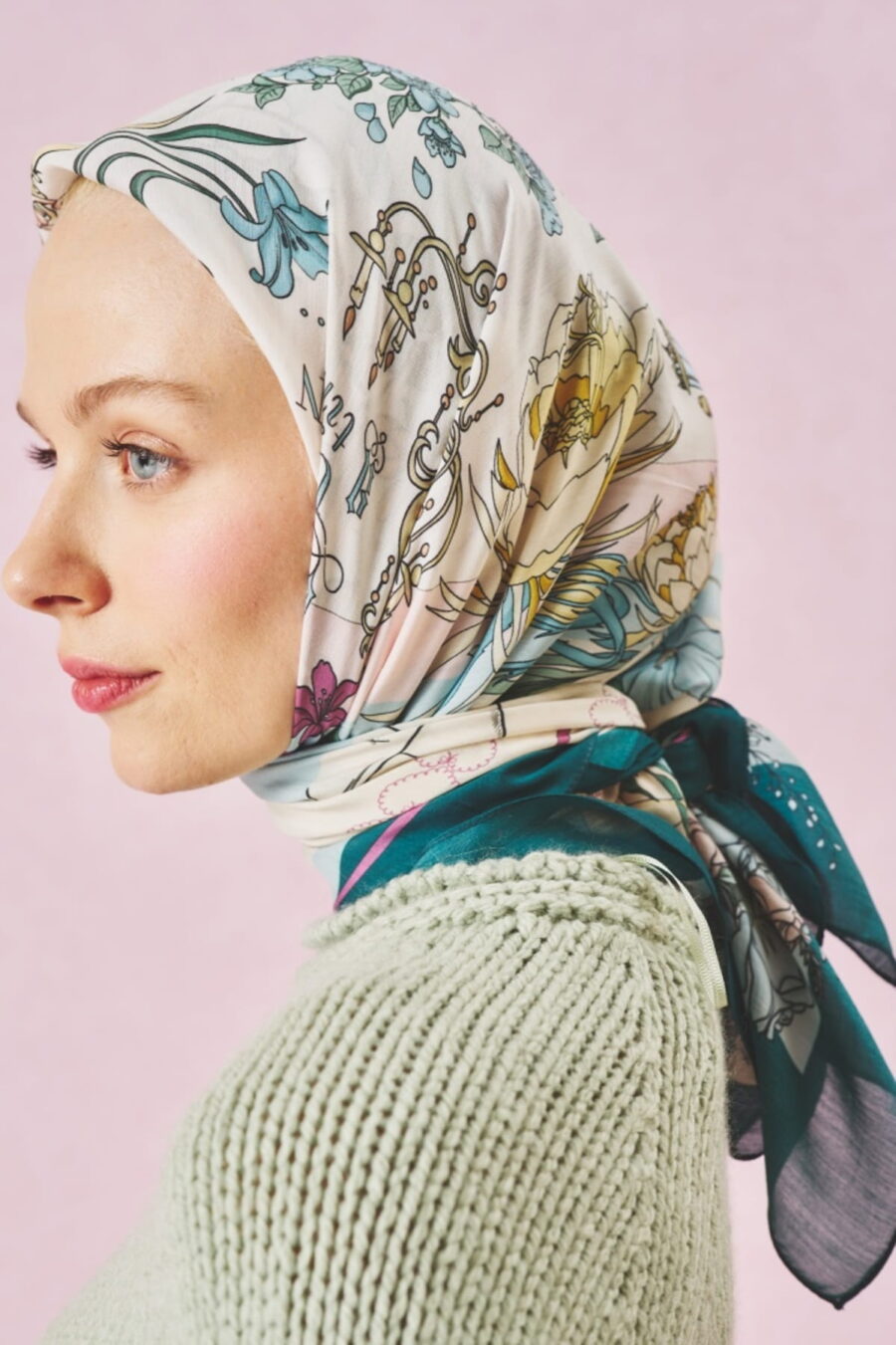 Lilac dream floss viscose scarf