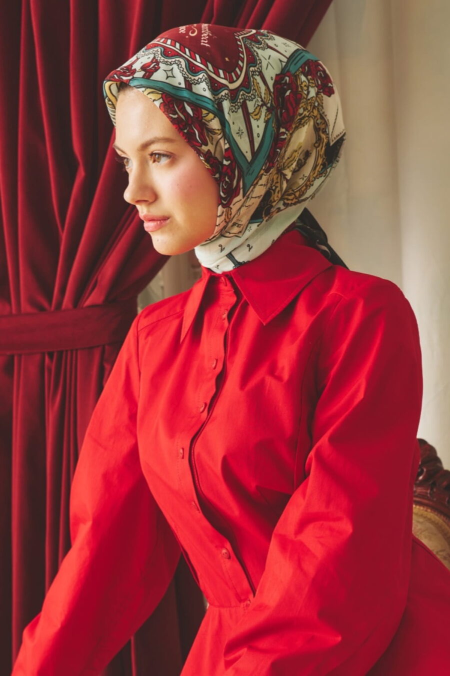 Black opium beauty and the beast floss viscose scarf