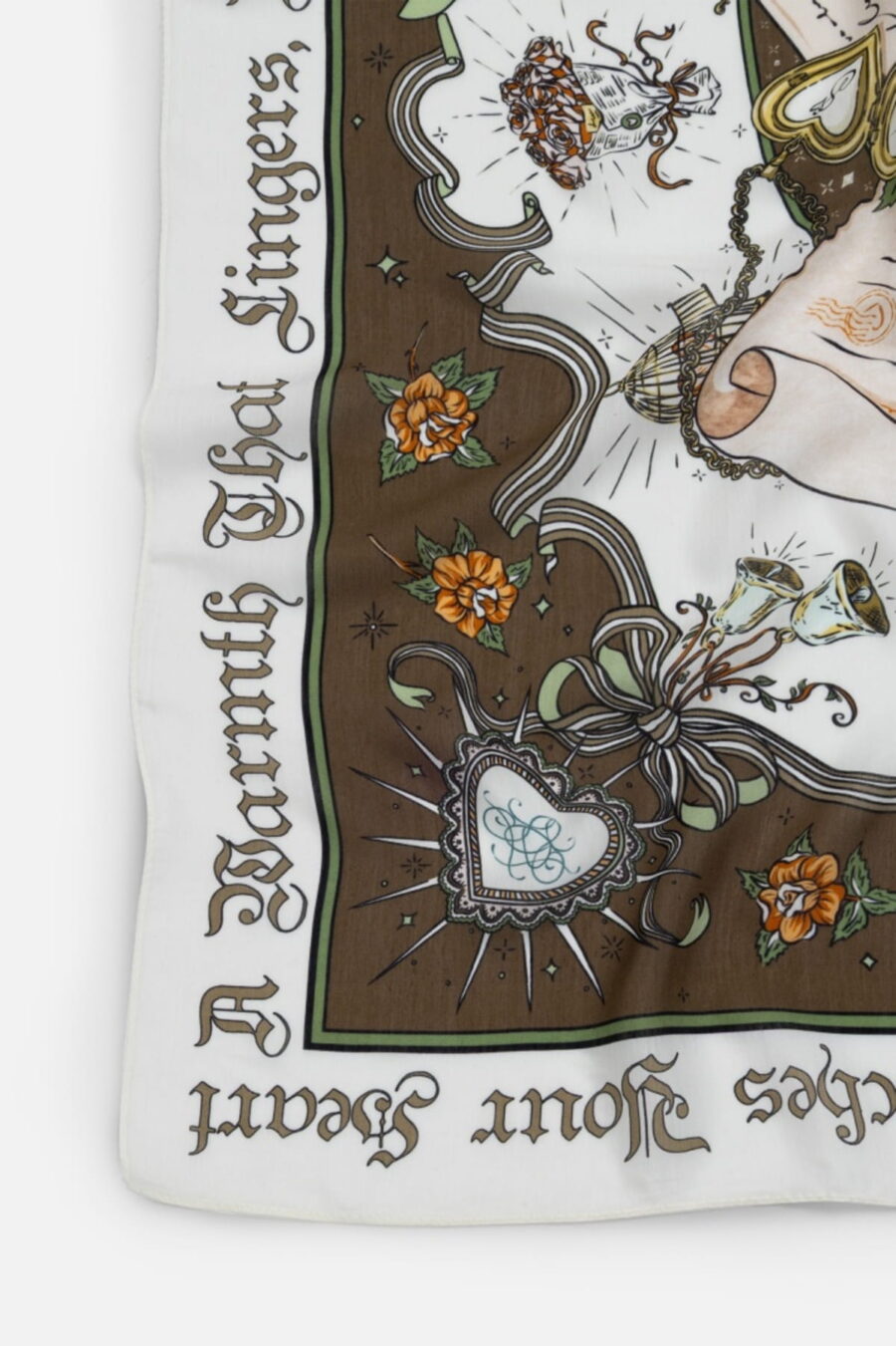 Clay brown beauty and the beast floss viscose scarf