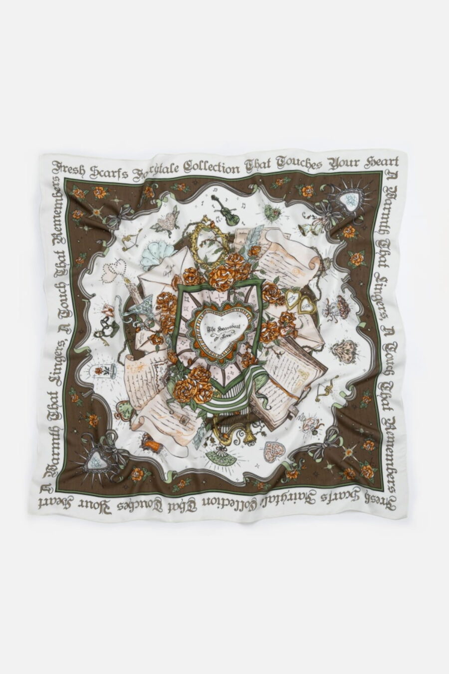 Clay brown beauty and the beast floss viscose scarf