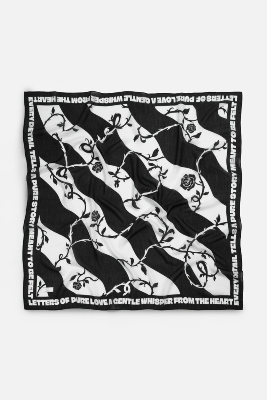 Black love reverie floss viscose scarf