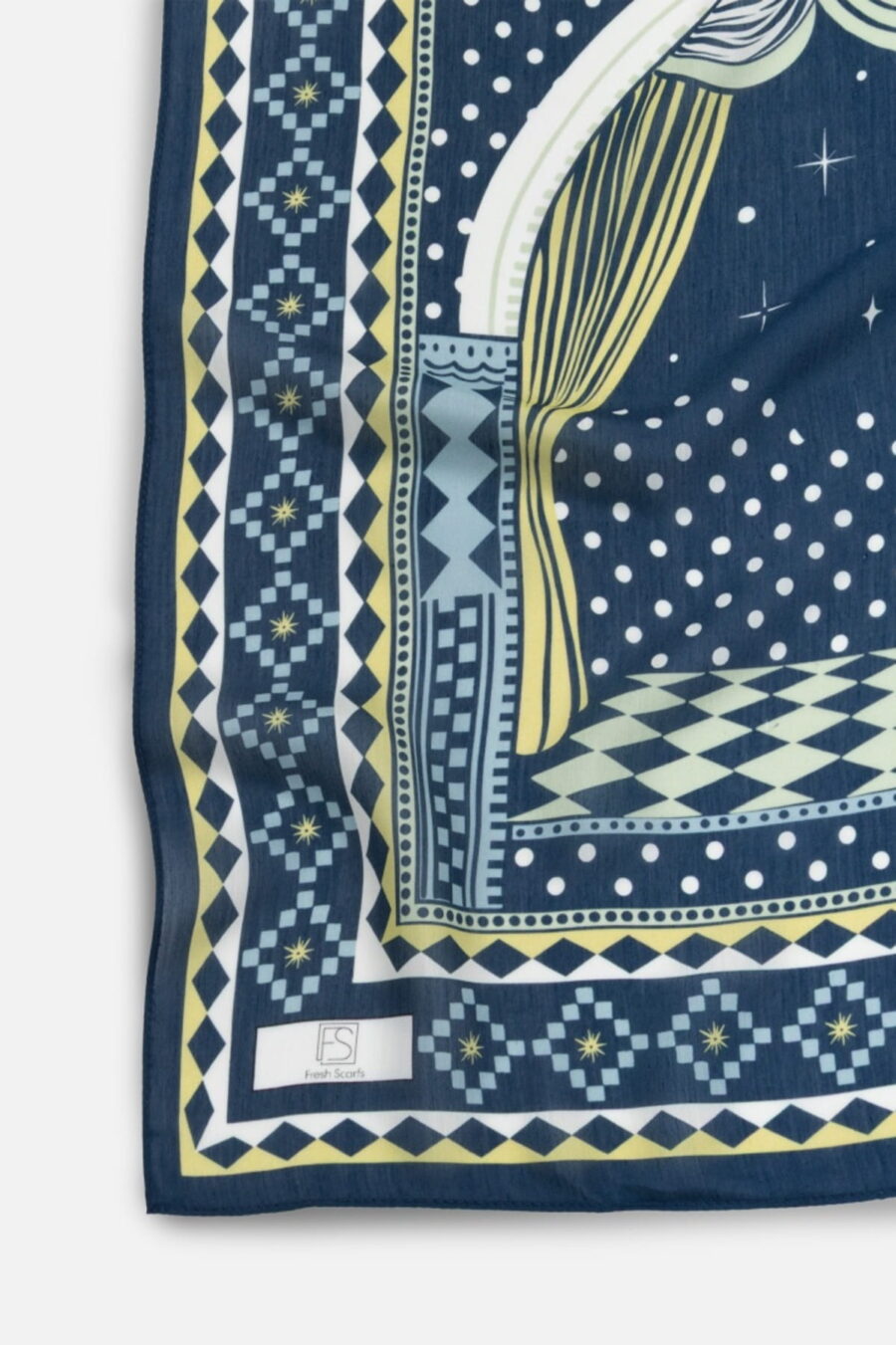 Ocean blue little love dream floss viscose scarf