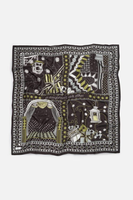 Brown little love dream floss viscose scarf