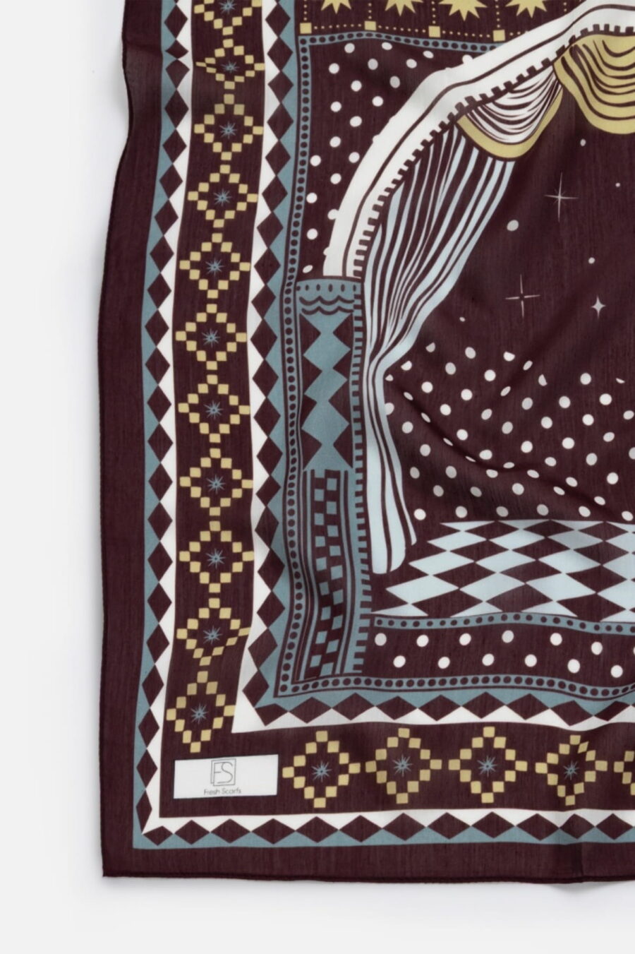 Cherry little love dream floss viscose scarf