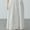 Ecru gathered detail maxi skirt