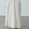Ecru gathered detail maxi skirt