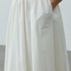 Ecru gathered detail maxi skirt