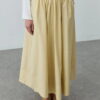 Yellow gathered detail maxi skirt