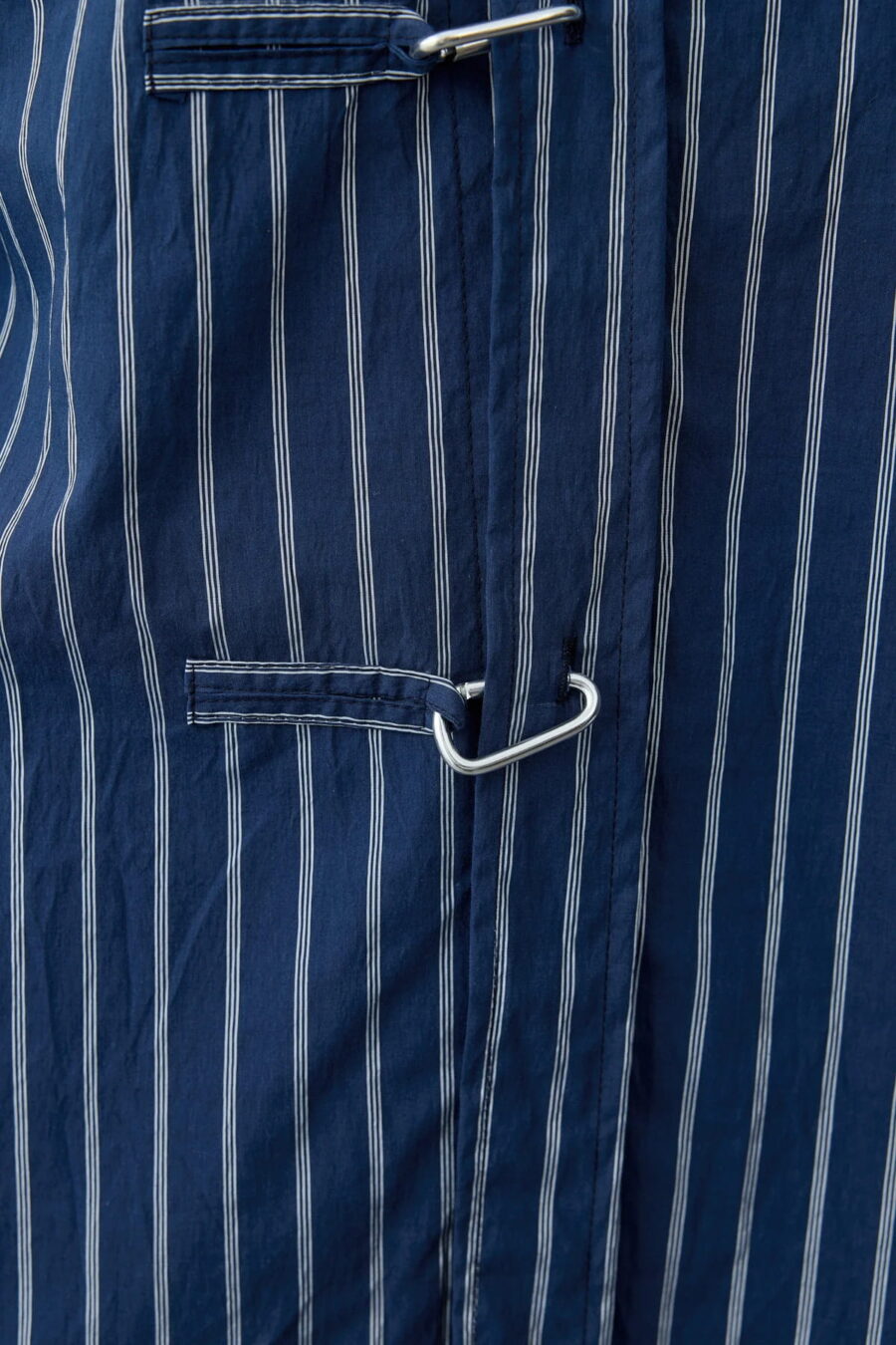 Blue metal detail striped shirt