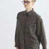 Bitter brown oversized striped shirt