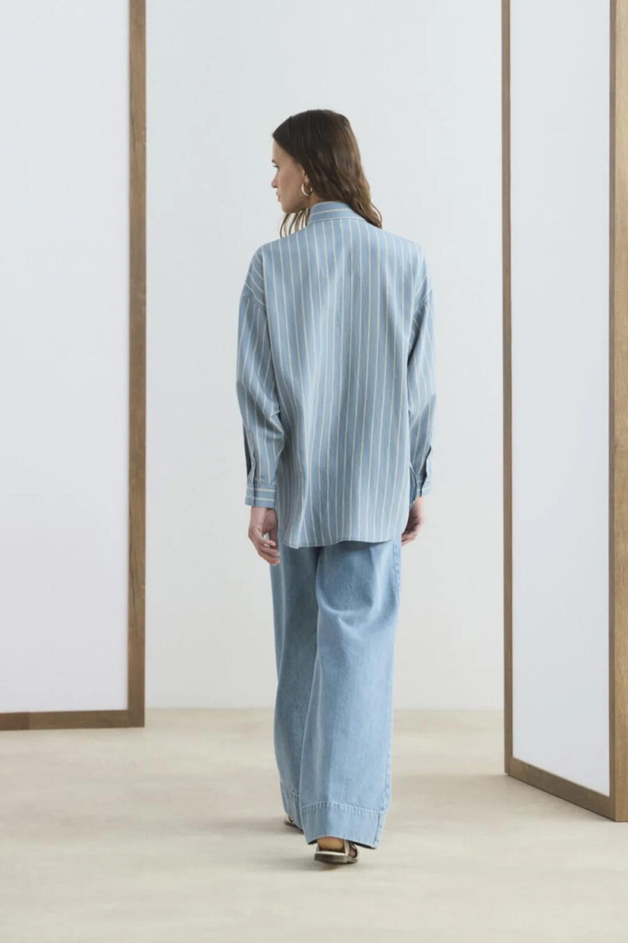 Light blue oversized striped shirt