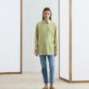 Olive oversized striped shirt