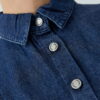 Navy blue denim dress with dart details